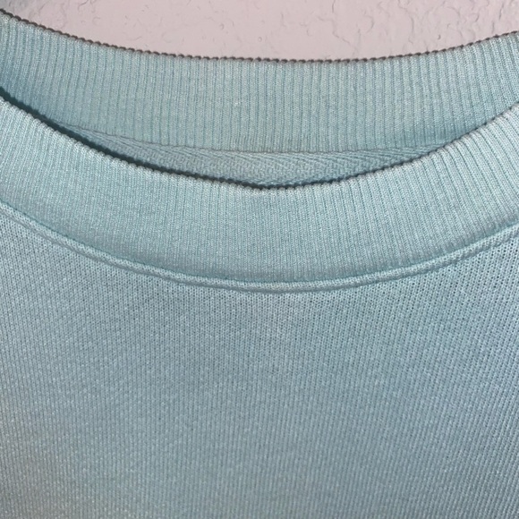 Women's Aqua Blue Light Weight Beach Jumper Sweatshirt - Picture 5 of 9